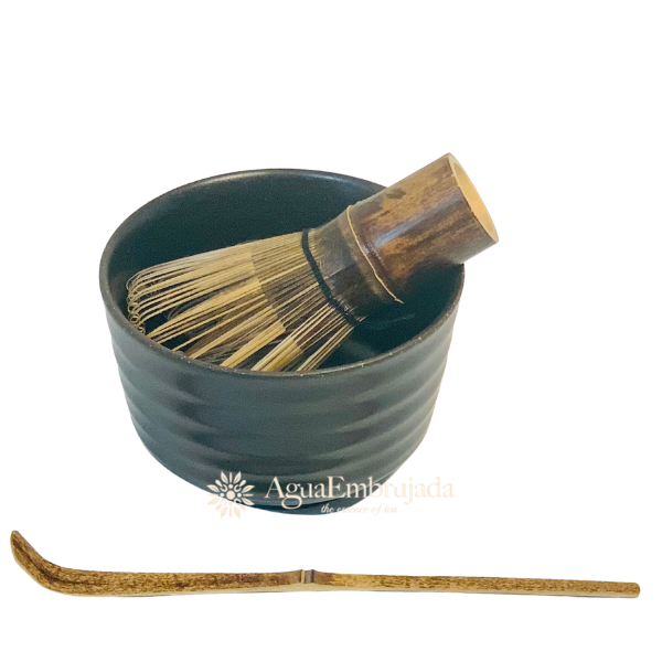 Blanco 1Pc Matcha Batidor Soporte de cerámica para bambú Matcha Chasen para accesorios de juego de té Herramienta para el hogar 