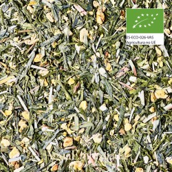 Té verde Ginger Lemon ecológico - ES-ECO-026-VAS. Estuche 15 pirámides ensobradas 100 % biodegradable. 40524 C. Pref: 10/26