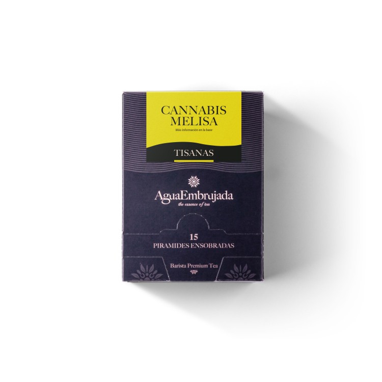 Estuche Cannabis Melisa Ecológica. 15 pirámides ensobradas. Peso neto 1,5g
